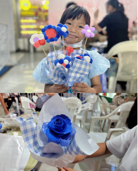 水晶城“情满老师-超轻粘土花束DIY”活动圆满进行